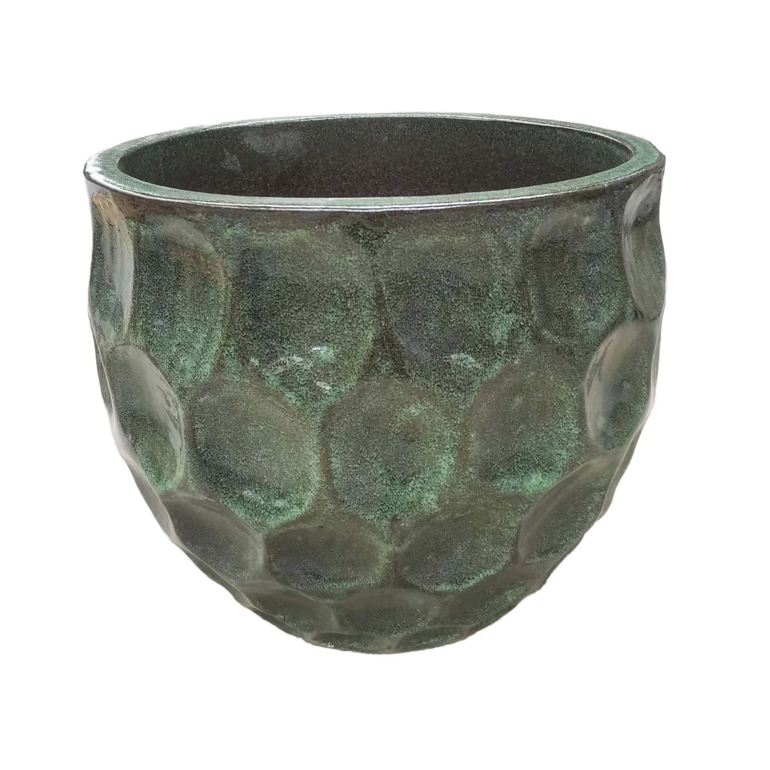 Donica ceramiczna zielona - 28 x 35 cm