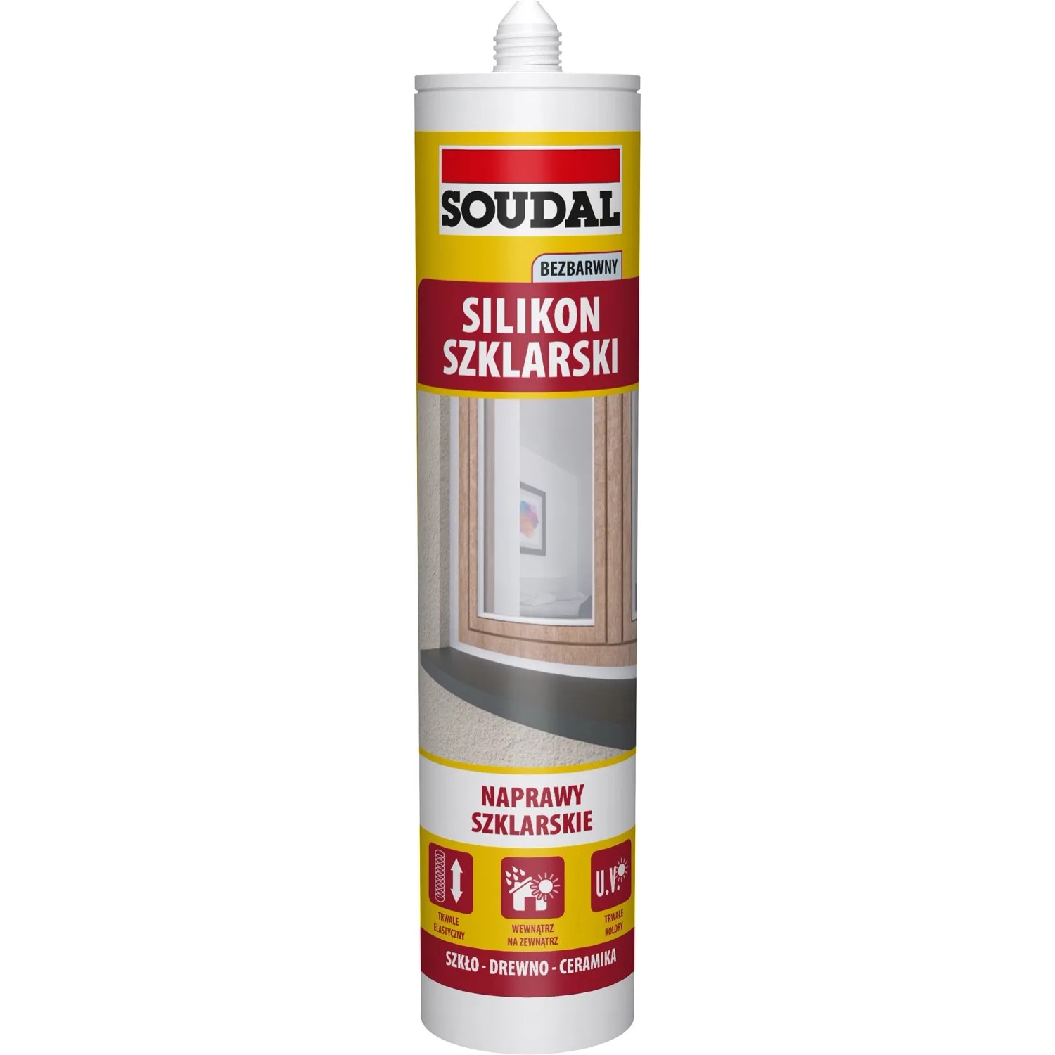 Soudal Silikon szklarski 280 ml bezbarwny