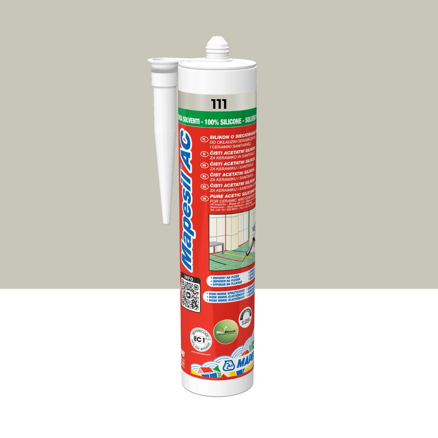 Mapei Silikon Mapesil AC 111 srebrny 310 ml