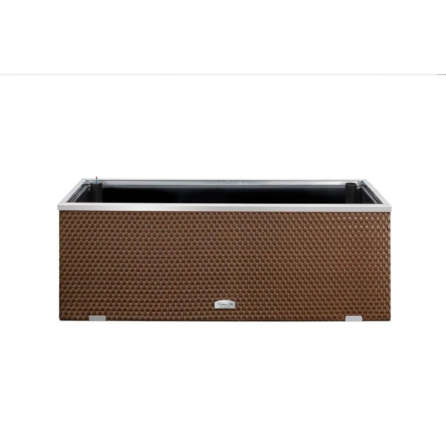 Donica rattanowa z nawodnieniem orzech - 95 x 39 x 43 cm