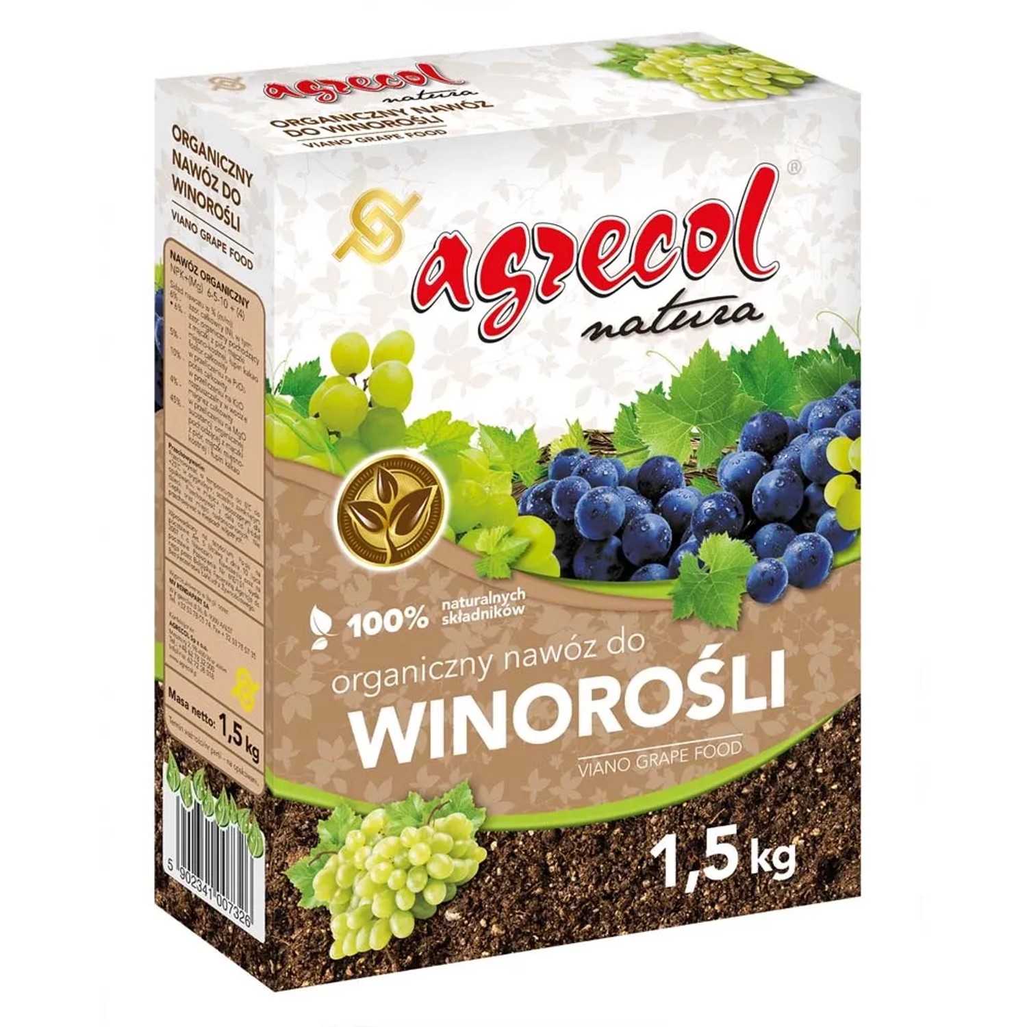 Agrecol Nawóz organiczny do winorośli 1,5 kg.
