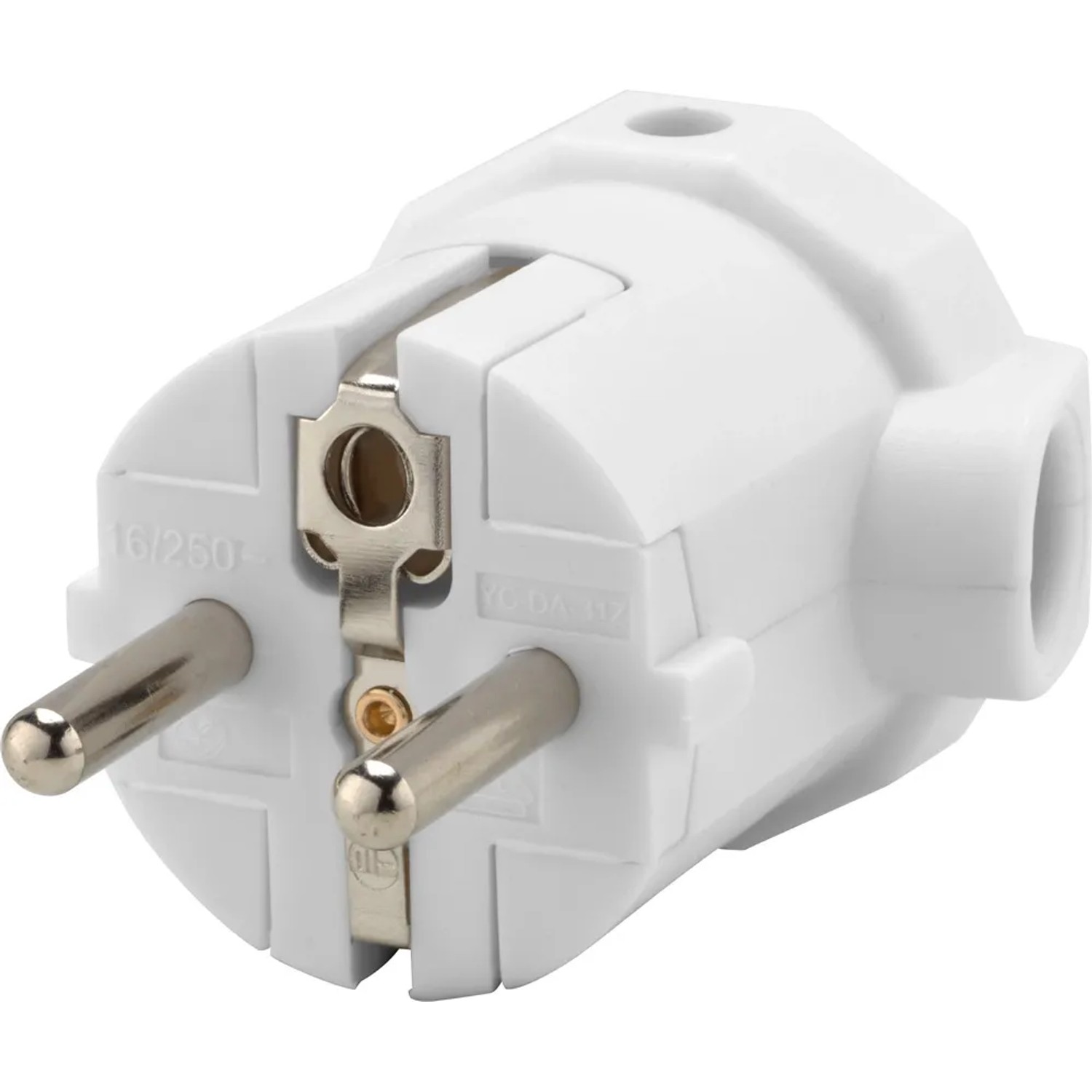 LUX-TOOLS Wtyczka kątowa z uziemieniem biała