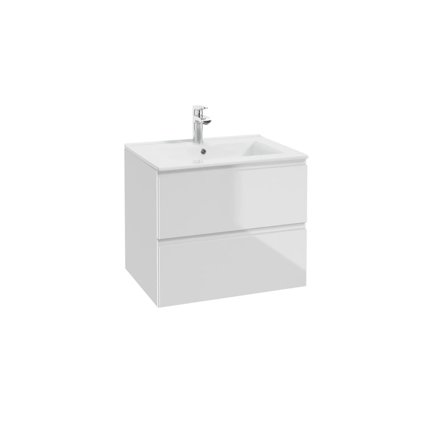 Zestaw Reggio 60 z umywalką biały/biały połysk