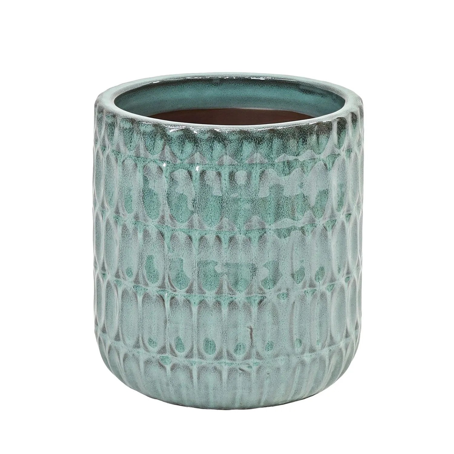 Donica ceramiczna Biella zielona - 36x34 cm