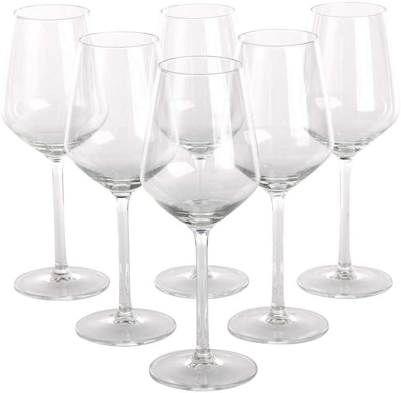 Kieliszki do białego wina Altom Design Rubin, 370ml, szkło, komplet 6 sztuk, przezroczysty