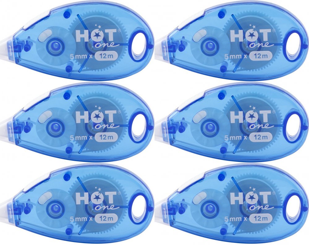 6x Korektor w taśmie D.Rect, Hot1, 5mmx12m