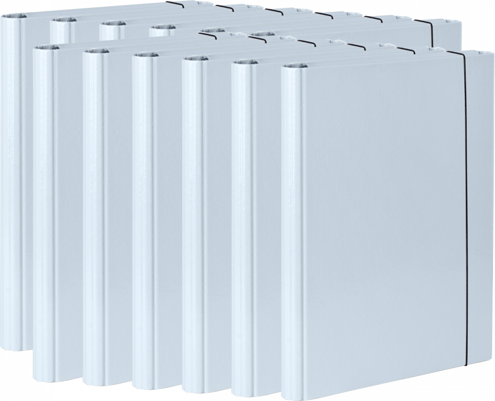 12x Teczka skrzydłowa z gumką VauPe, A4, 40mm, pastelowy błękitny