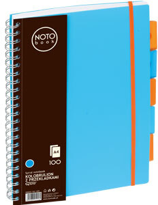 Kołonotatnik Grand NOTOBook, A4, w kratkę, 100 kartek, okładka PP, niebieski