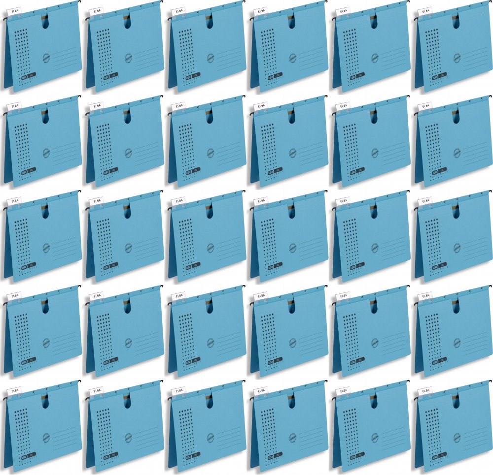 40x Skoroszyt zawieszany Elba Chic Ultimate, A4, 245x318mm, 230g/m2, niebieski