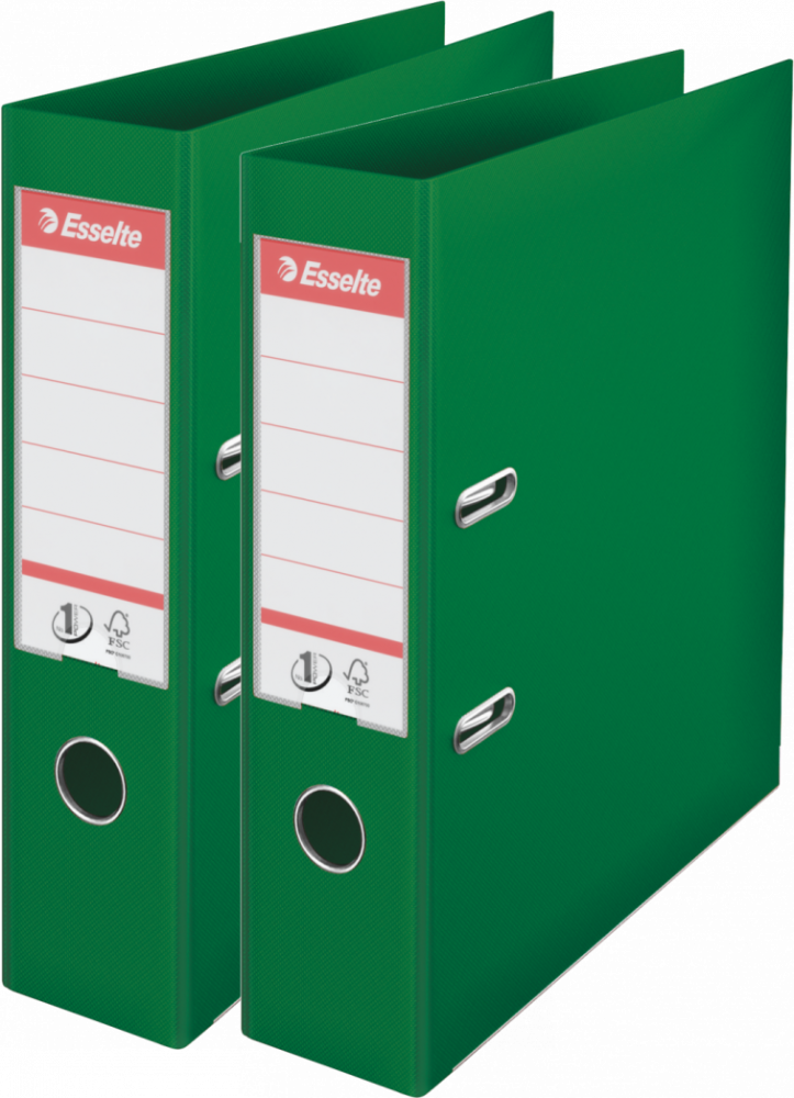2x Segregator A4 Esselte No.1 Power, 75mm, do 500 kartek zielony