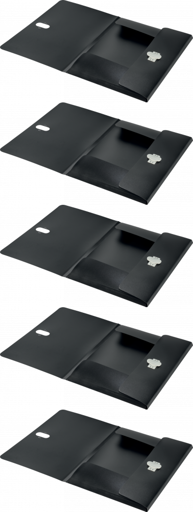 5x Teczka Leitz Recycle, A4, 11mm, na klips, czarny