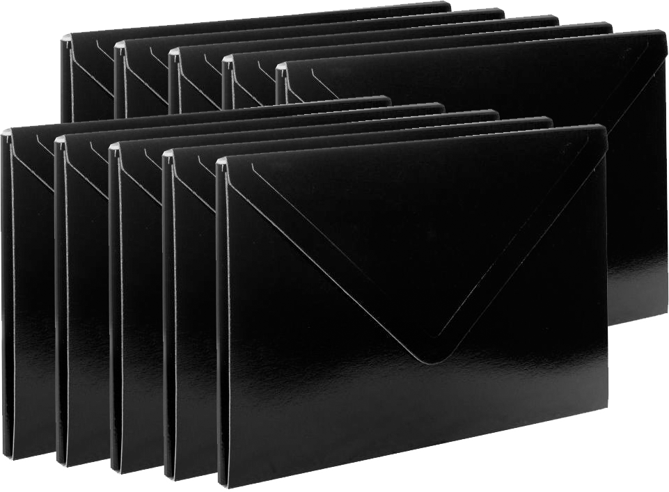 10x Teczka na rzep VauPe, kopertowa, A3, czarny