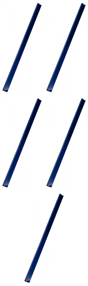 5x Listwa wsuwana Leitz, 3mm, do 30 kartek, 50 sztuk, niebieski