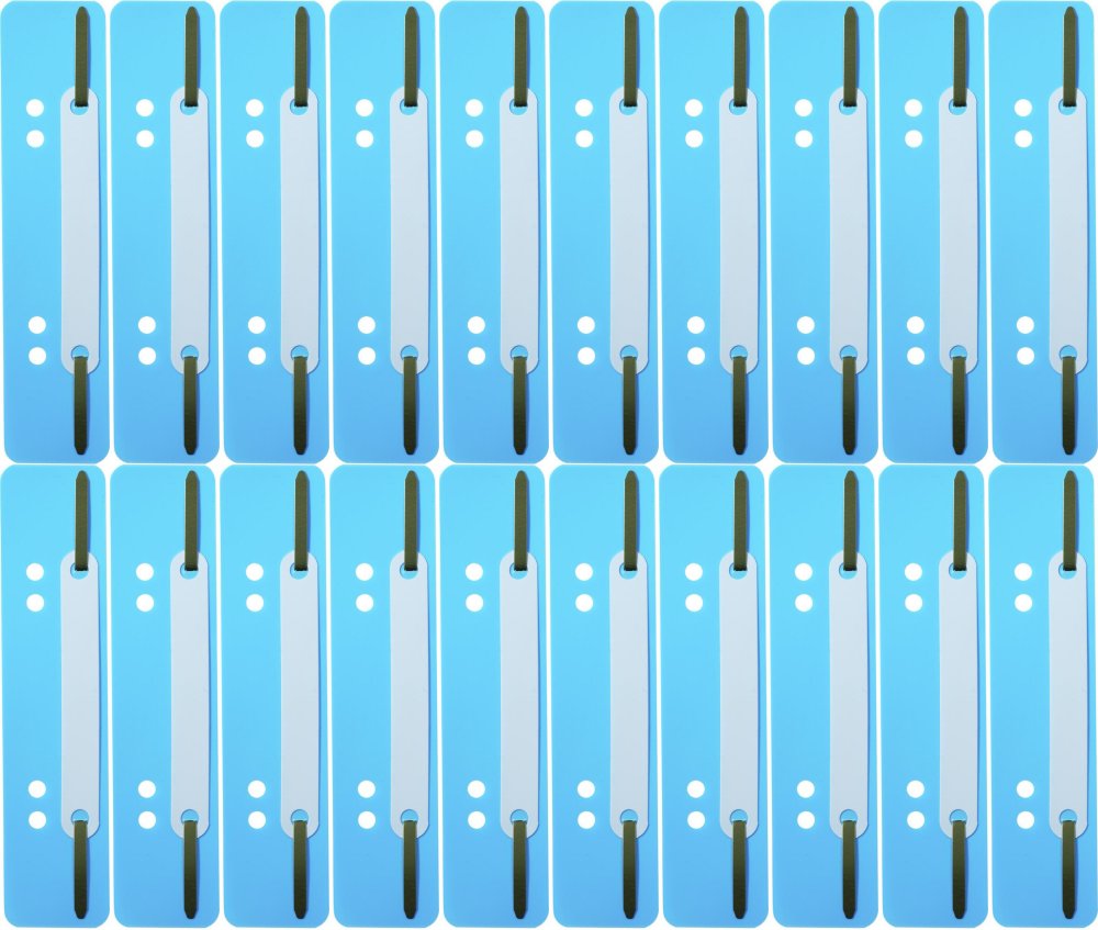 20x Wąsy skoroszytowe spinające dokumenty Durable, 25 sztuk, niebieski