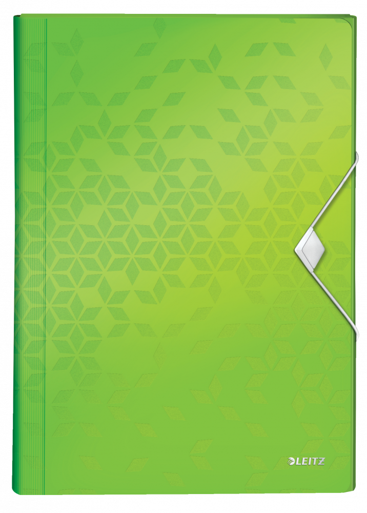 Teczka z przegródkami Leitz Wow, A4, 6 przegródek, zielony
