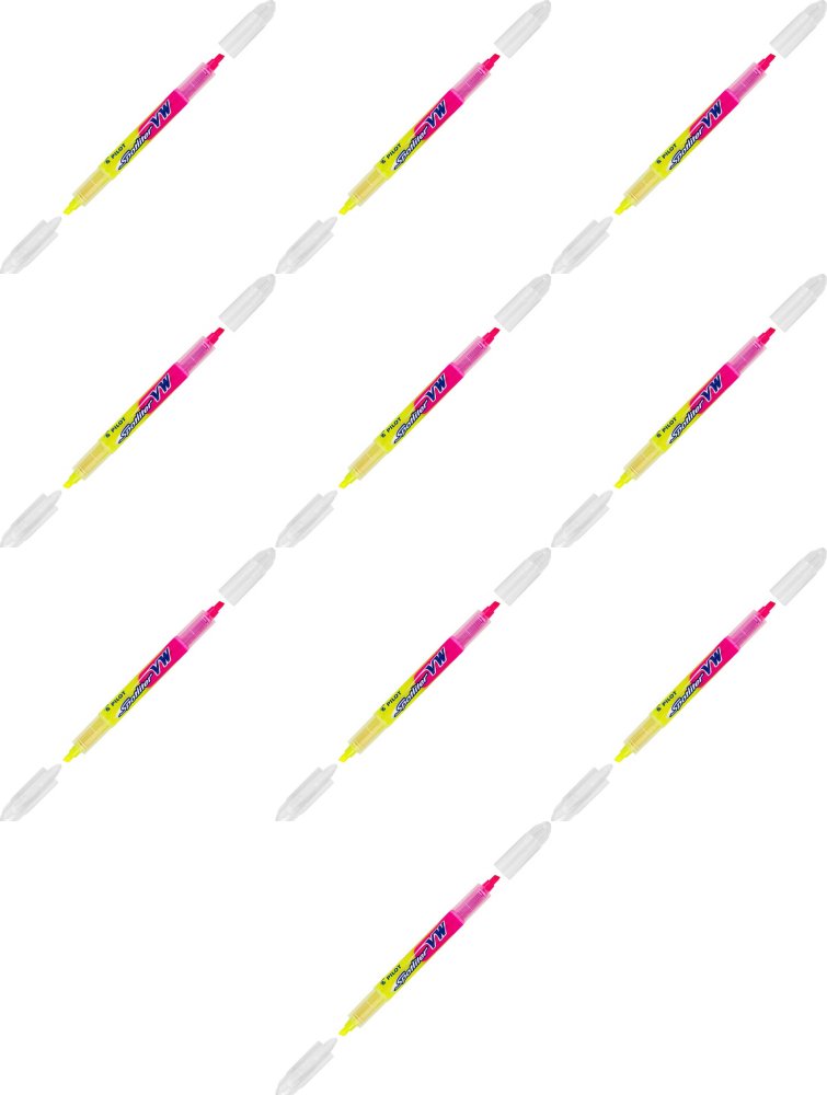 10x Zakreślacz dwustronny Pilot Textmarker, ścięta, 3.6mm, żołto-różowy