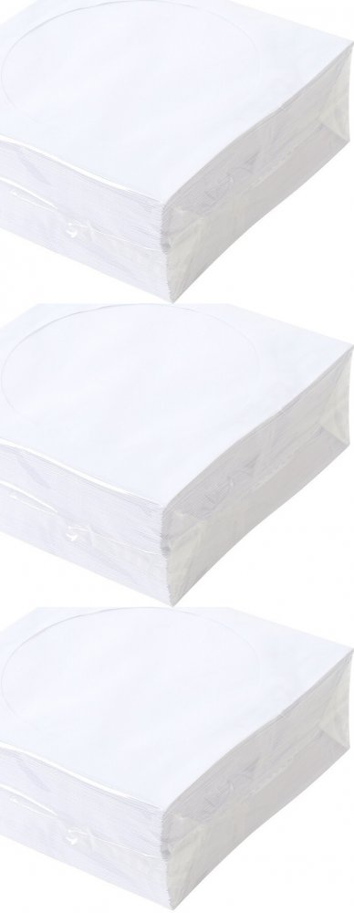 3x Koperta z oknem na CD/DVD Omega, 100 sztuk, biały