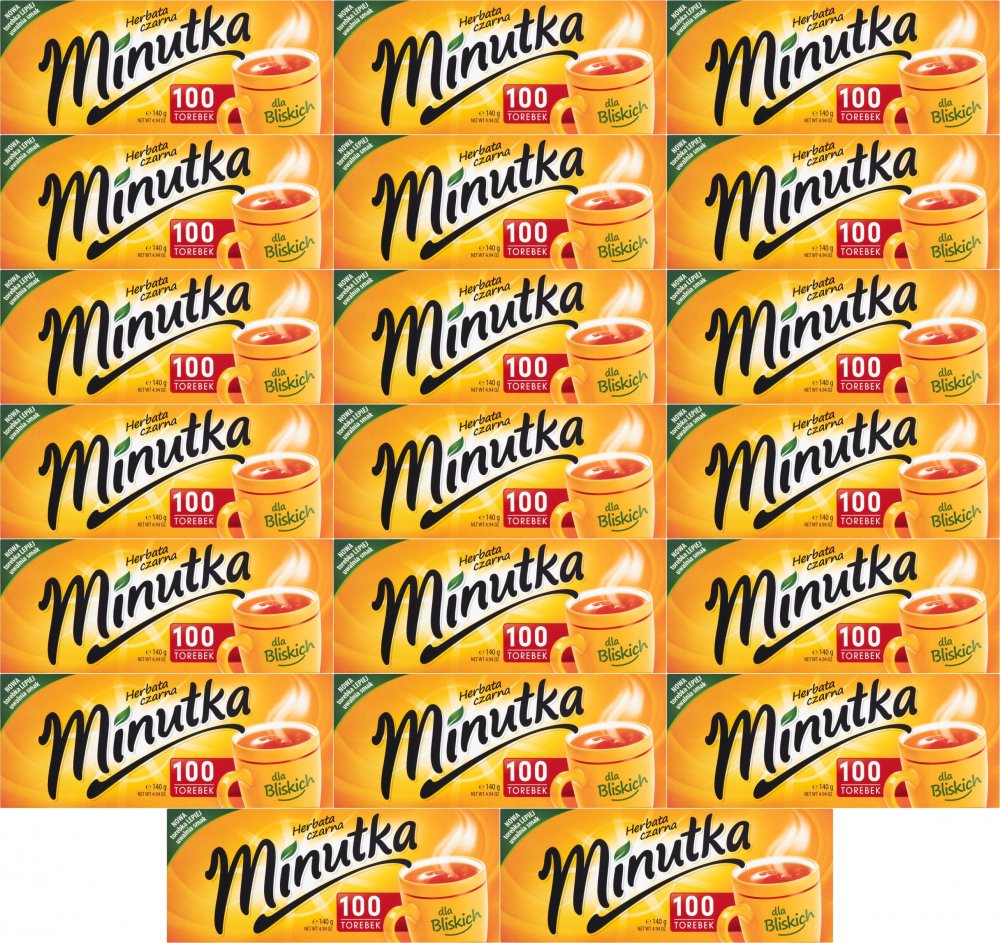20x Herbata czarna w torebkach Minutka, 100 sztuk x 1.4g