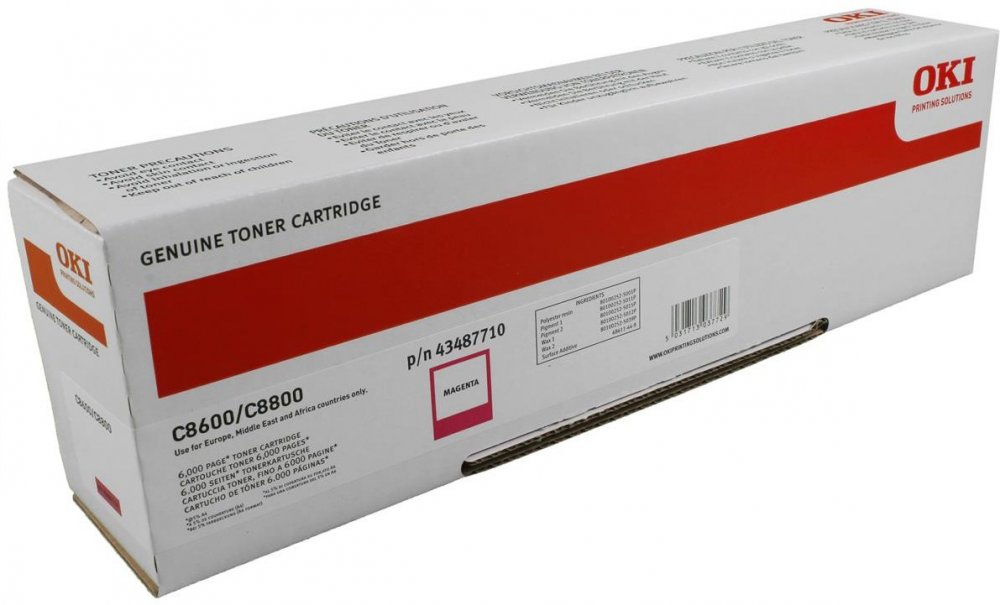 Toner Oki (43487710), 6000 stron, magenta (purpurowy)