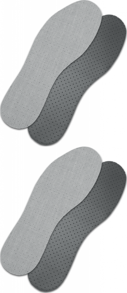 2x Wkładki do butów Reis BRCZ-WKPPO, przeciwpotne, rozmiar 42, szary