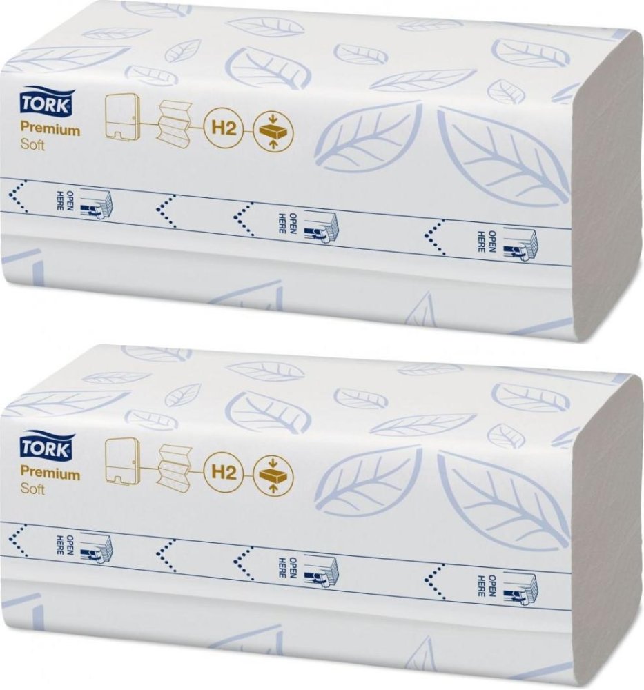 2x Ręcznik papierowy Tork 100889 Xpress, dwuwarstwowy, w składce wielopanelowej, 225 składek, biały