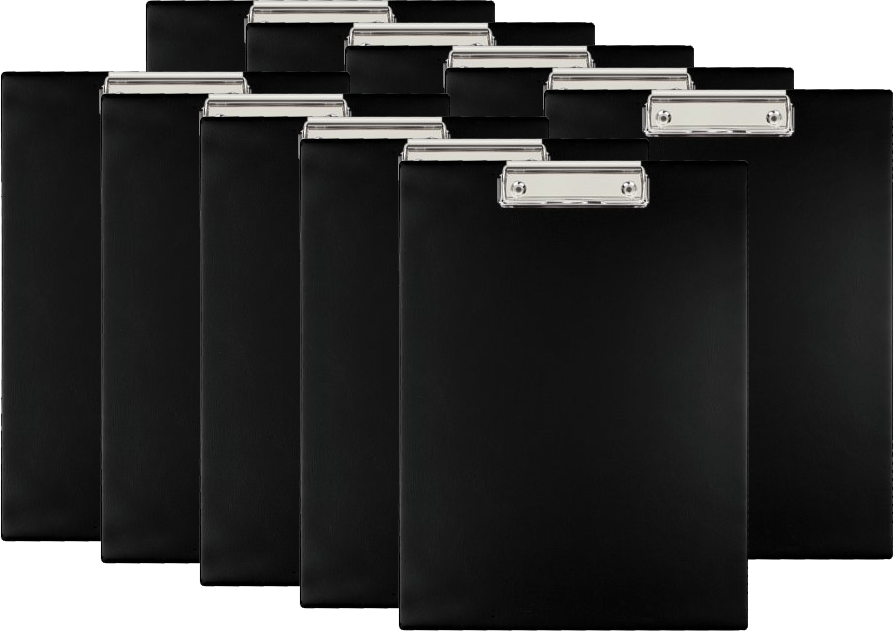 10x Clipboard Biurfol, A4, czarny