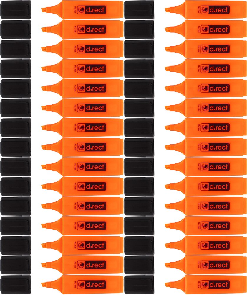 144x Zakreślacz D.Rect, 1128, ścięta, pomarańczowy