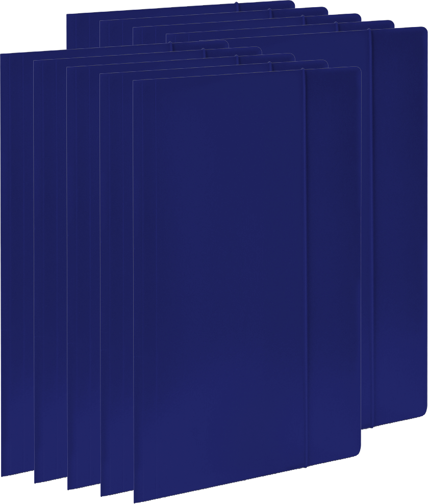 10x Teczka kartonowa z gumką VauPe Economy, A4, 380 g/m2, 20 mm, granatowy