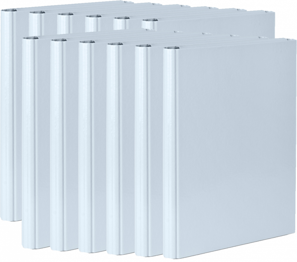 12x Teczka na rzep Vaupe, skrzydłowa, A4, 40mm, pastelowy błękitny