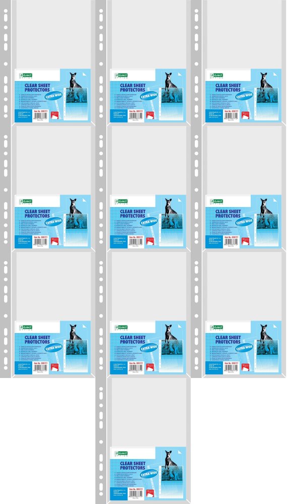 10x Koszulki krystaliczne D.Rect, poszerzane, A4, 170μm, 10 sztuk, transparentny