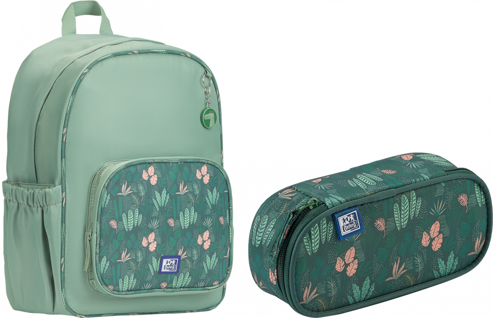 Zestaw: Plecak szkolny + Piórnik Oxford Kids, zielony