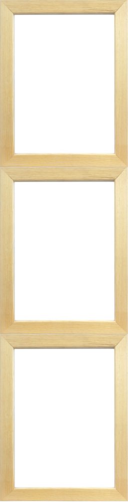 3x Ramka drewniana Raw-West, A4, 21x29.7cm, naturalny