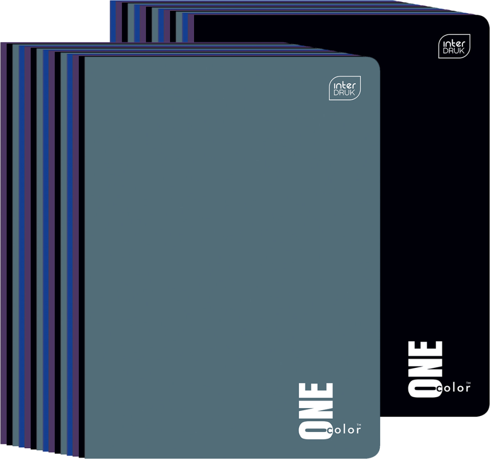 30x Zeszyt w kratkę Interdruk UV One Color, A5, 80 kartek, mix kolorów