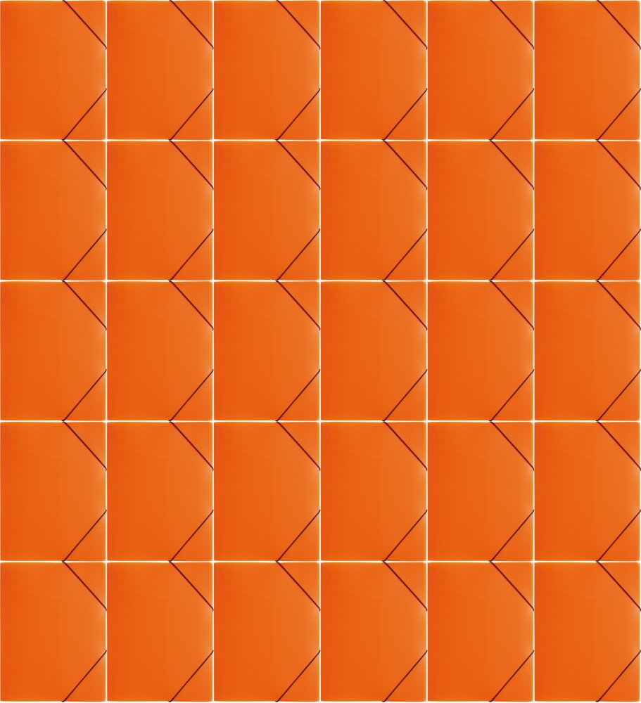 100x Teczka plastikowa z gumką Pagna, A4, 3 skrzydłowa, pomarańczowy