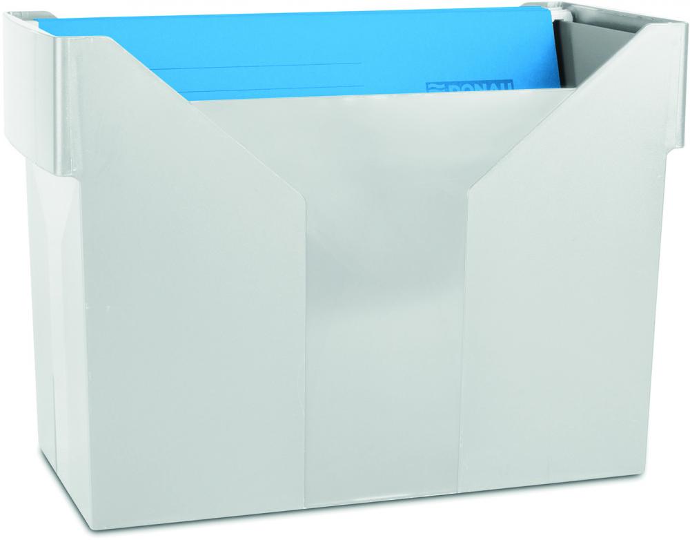 Pojemnik na 20 teczek zawieszanych Donau, A4, 330x260x160mm, szary