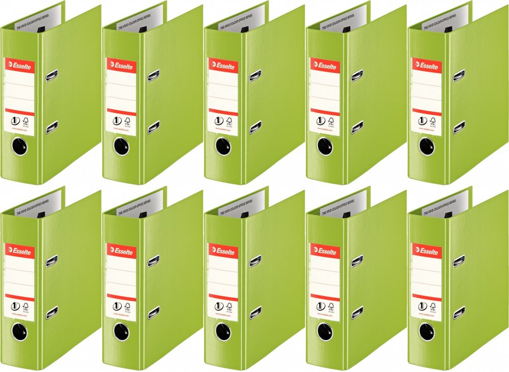 10x Segregator A5 Esselte No.1 Power, 75mm, do 500 kartek zielony
