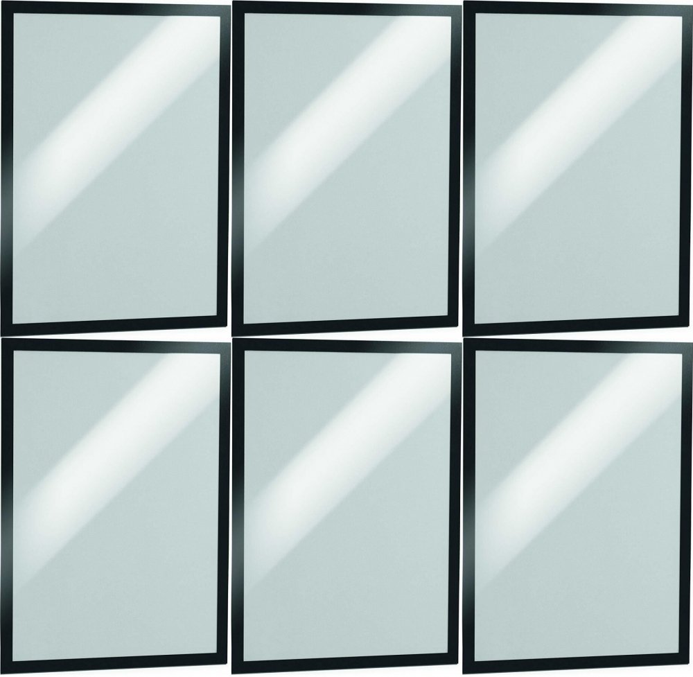 3x Ramka magnetyczna Durable Duraframe, PVC free, samoprzylepna, A3, 2 sztuki, czarny