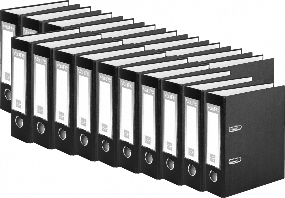 20x Segregator A5 VauPe FCK, 75mm, do 500 kartek, czarny