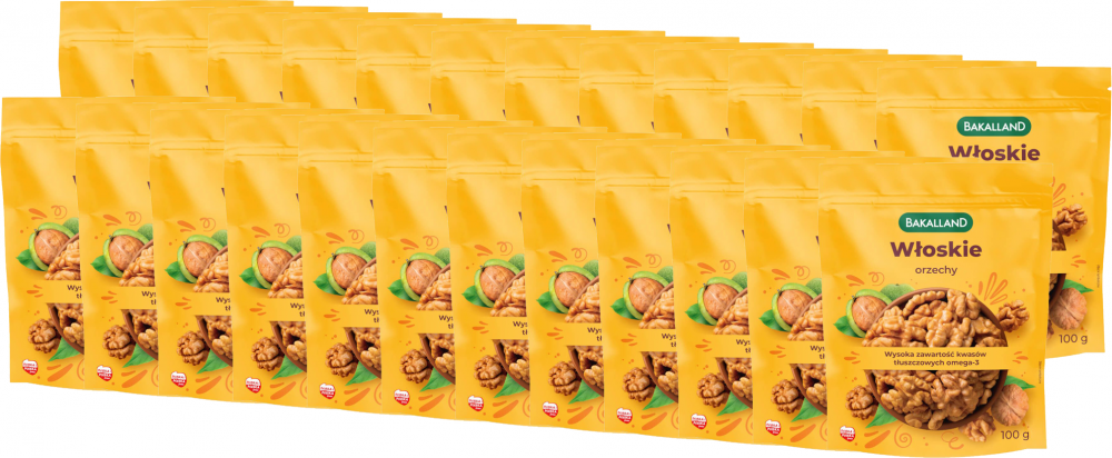 24x Orzechy włoskie Bakalland, 100g
