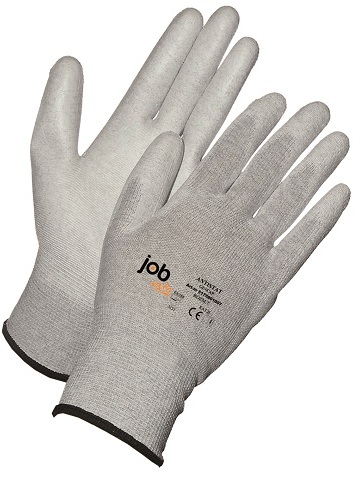 Rękawice robocze Prosave Jobsafe Antistat, powlekane, rozmiar 9 (L), szary