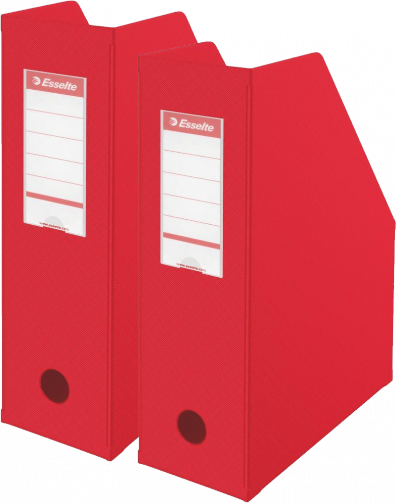 2x Organizer PCV na dokumenty składany Esselte, A4, 100mm, do 1000 kartek czerwony
