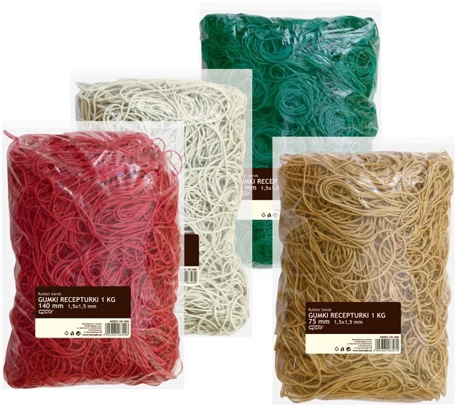 2x Gumki recepturki Grand, 100 mm, 1kg, mix kolorów
