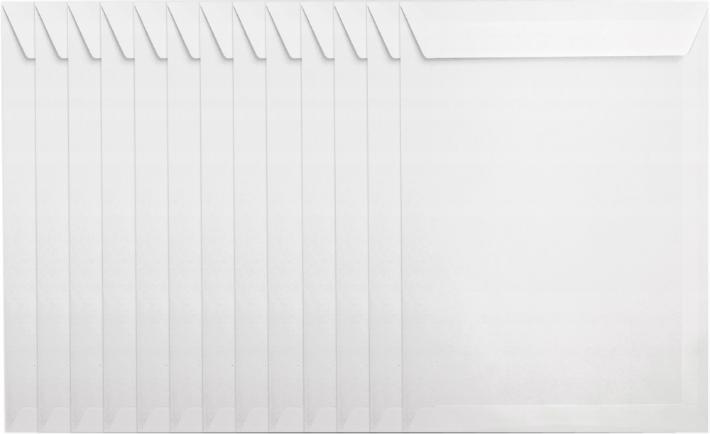 10x koperta standardowa NC, C5, z paskiem HK, 50 sztuk, biały