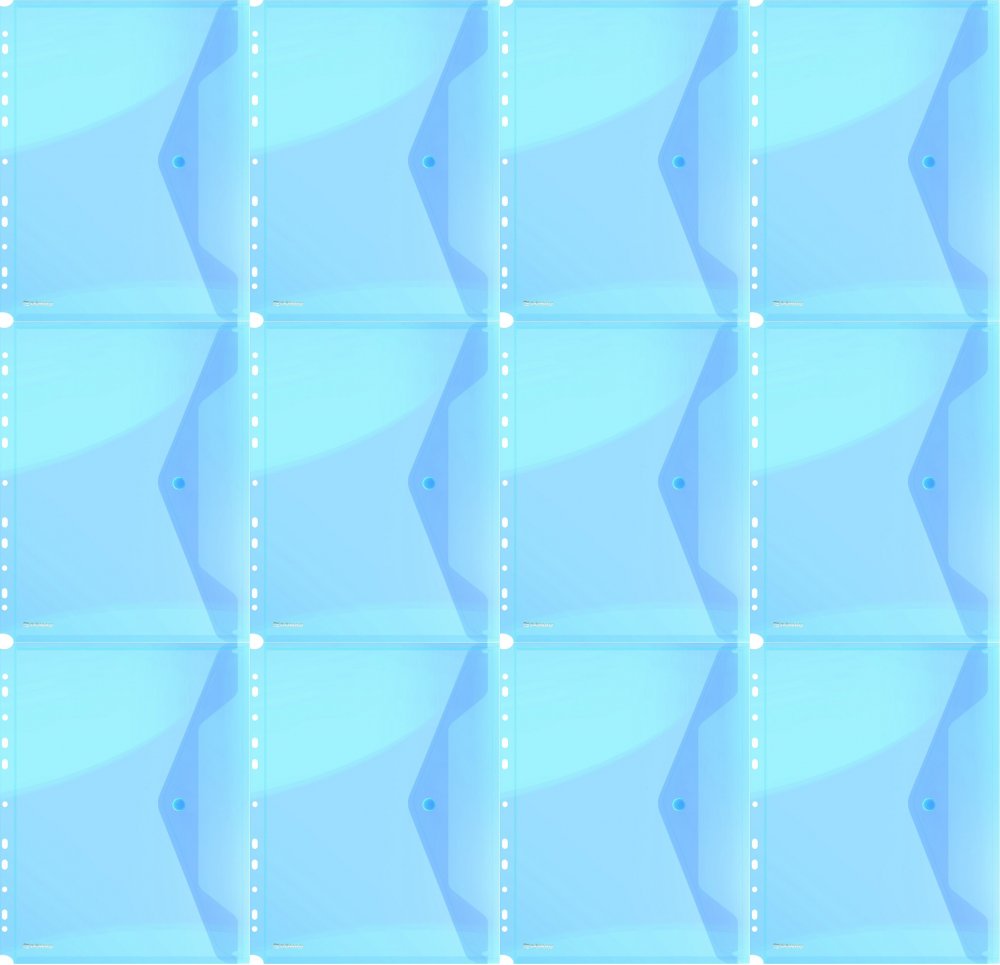 12x Teczka koperta do segregatora A4, Donau, na zatrzask, niebieski