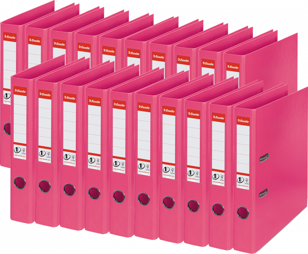 20x Segregator A4 Esselte No.1 Power, 50mm, do 350 kartek fuksja