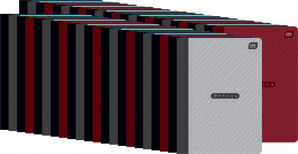 60x Zeszyt w kratkę Interdruk Office, A5, 60 kartek, mix kolorów