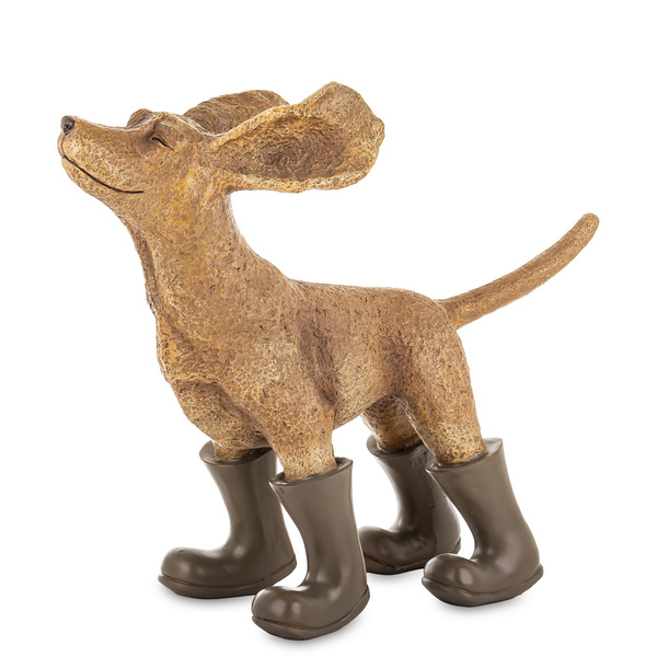 Figurka Pies brązowy w ciemnych butach 41x51cm