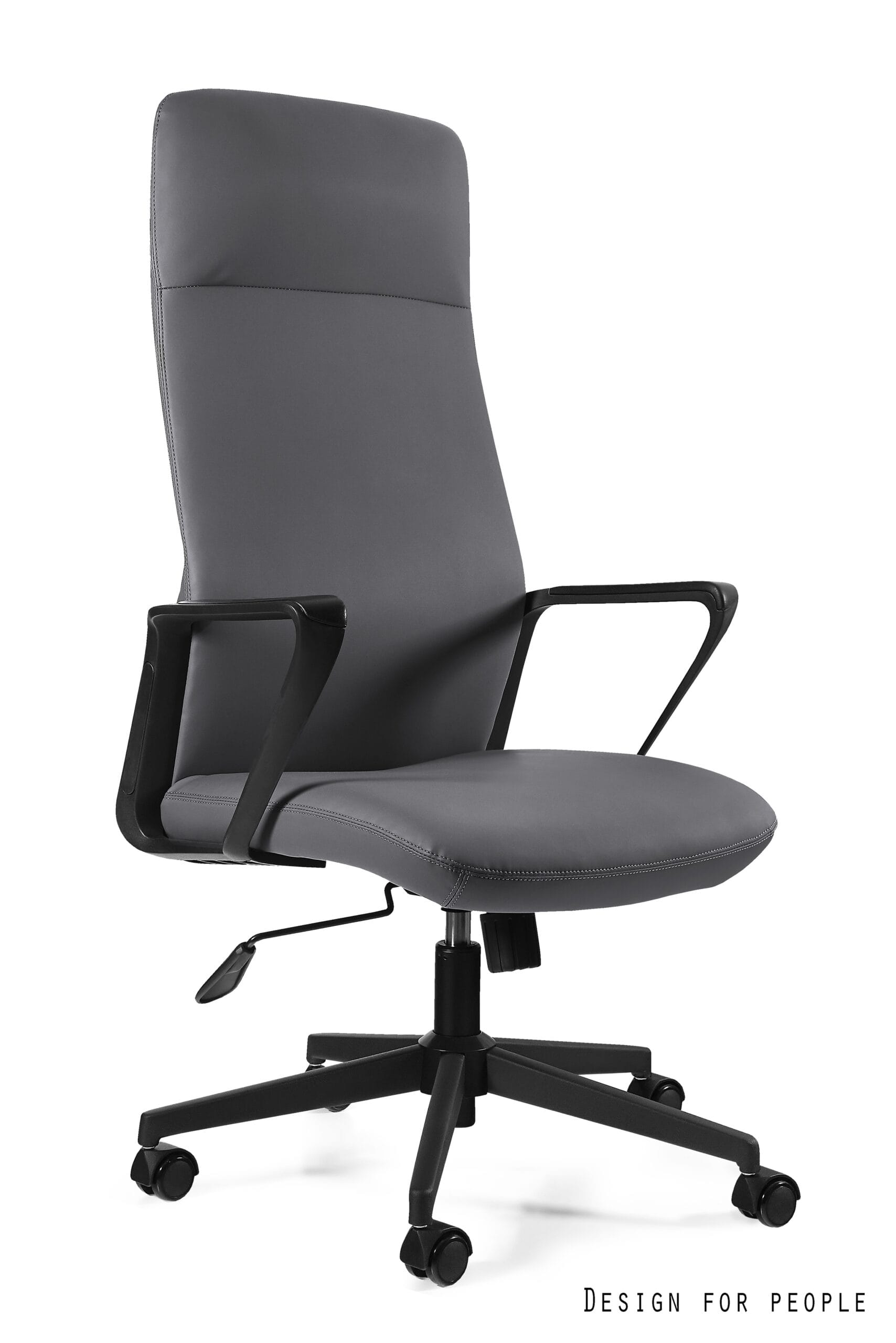 Fotel gabinetowy MARK czarny lub szary, eko-skóra