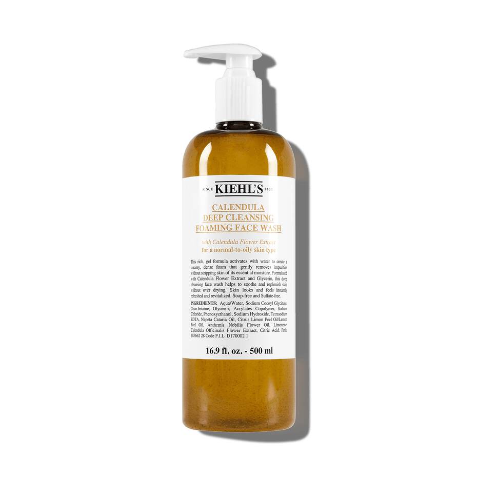 Kiehl's Calendula Deep Cleansing Foaming Face Wash - Pianka oczyszczająca do twarzy z nagietka lekarskiego 500 ml Opakowanie z pompką