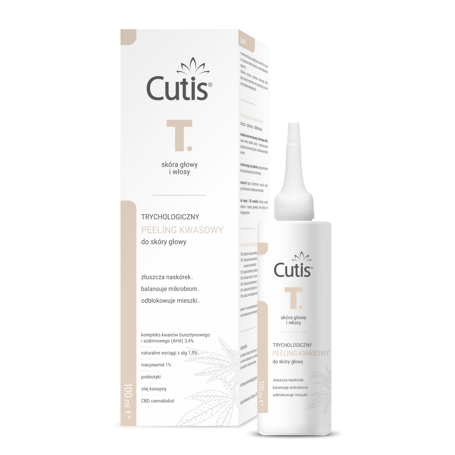 Cutis t - trychologiczny peeling kwasowy do skóry głowy, 100 ml